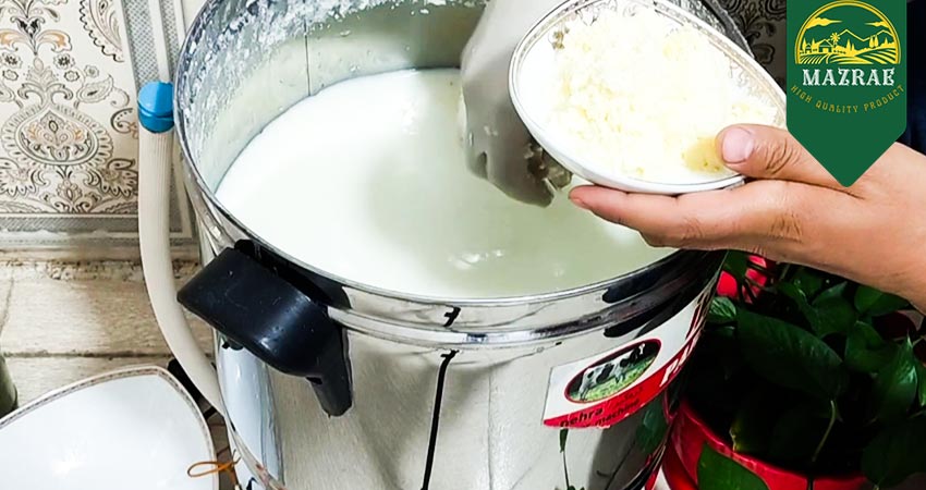 نحوه کره گیری از ماست با استفاده از دستگاه کره گیر برقی